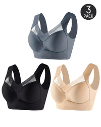 [3-Pack]Dark Blue+Black+Nude