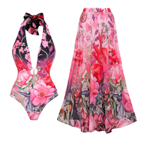 Swimsuit and skirt