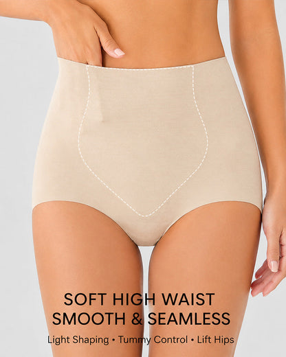 5-Pack Ultra Thin Seamless Ice Silk High Waist Tummy Control Panties