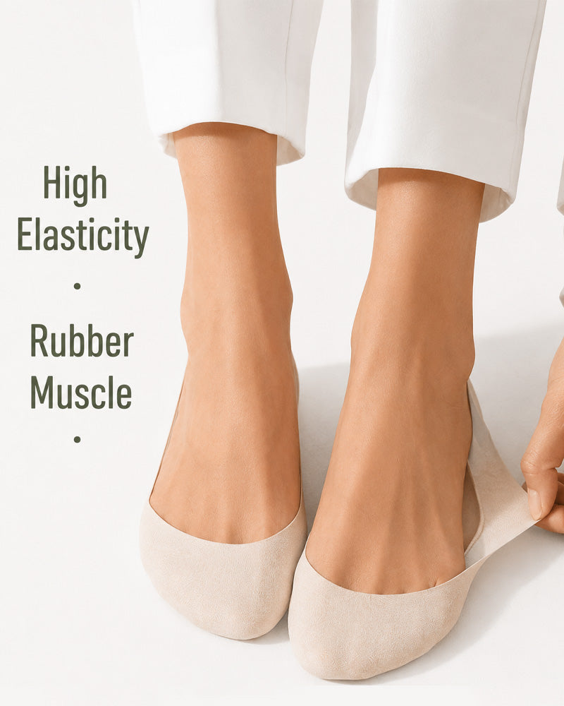 6-Pair Pure Cotton Non-Slip Invisible Boat Socks