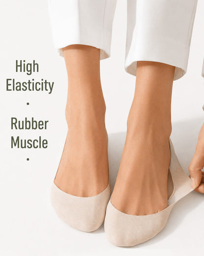 6-Pair Pure Cotton Non-Slip Invisible Boat Socks