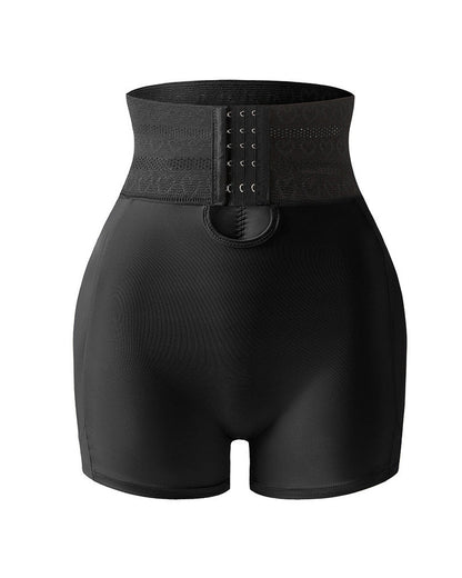 High Waist Tummy Control Hook-eye Hip-enhancing Shaping Shorts