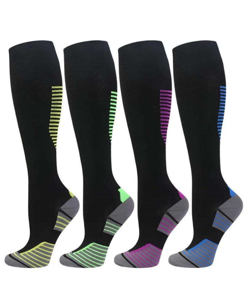 4 Pairs High-Elastic Breathable Sports Calf Compression Socks