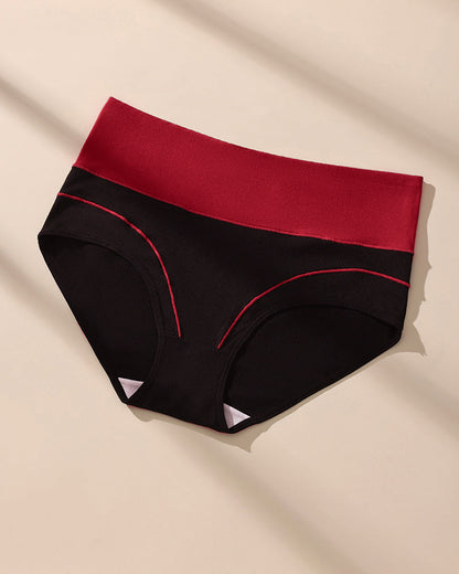 Women's  High Waist Colorblock Seamless Cotton Briefs