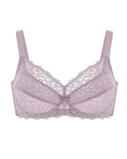 Plus Size Floral Lace Full Cup Bra