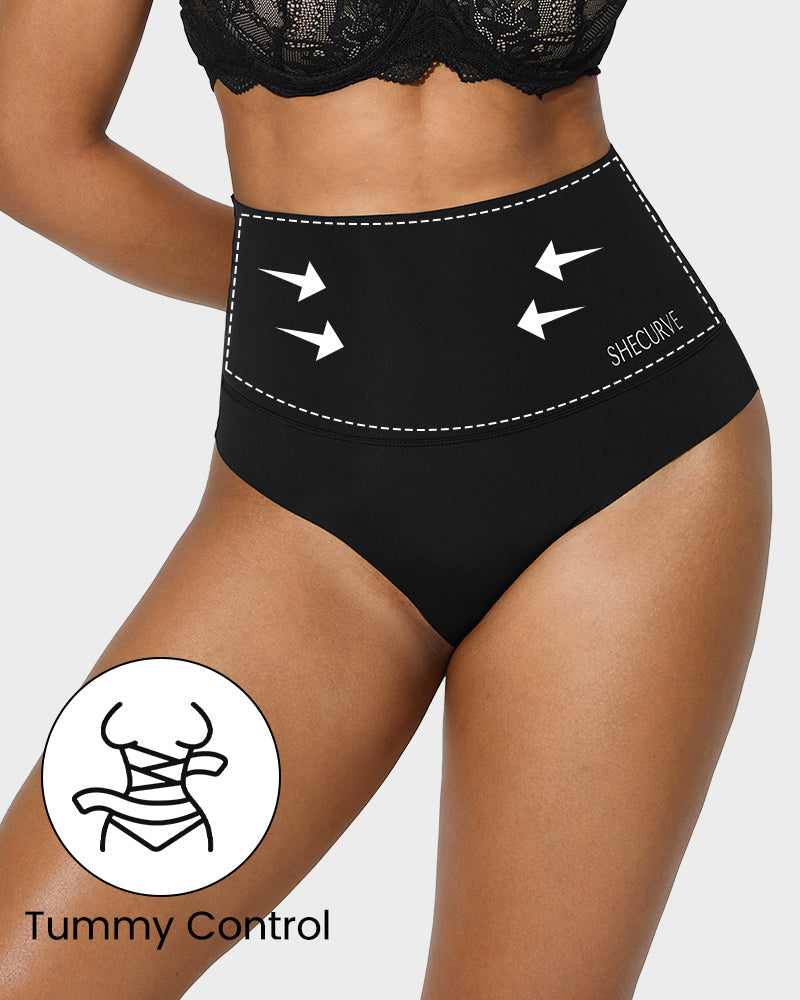 3-Pack High Waisted Tummy Control Brief Panties