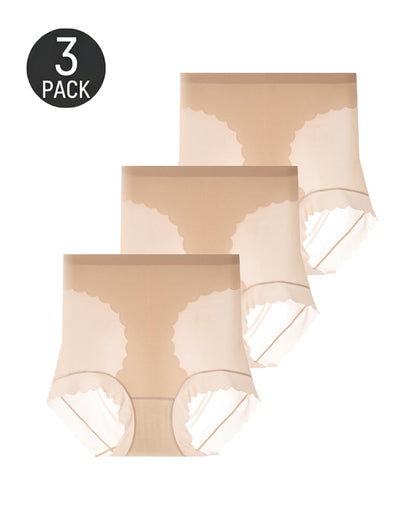 3-Pack High Waist Breathable Seamless Panties