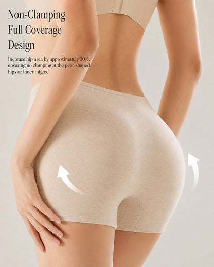 3-Pack Pure Cotton High Waist Tummy Control Seamless Breathable Boyshorts