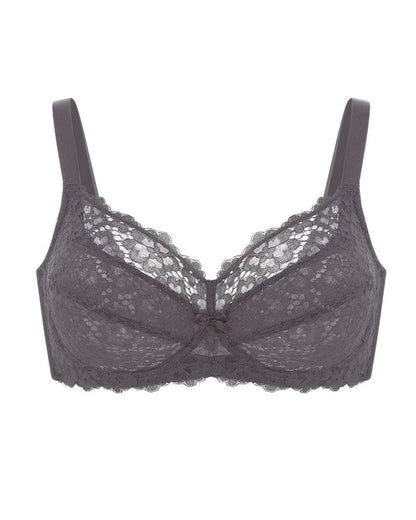 Plus Size Floral Lace Full Cup Bra