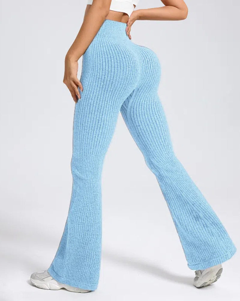 Women's Casual High-Waisted Comfortable Breathable Sports Yoga Tight Flare Pants