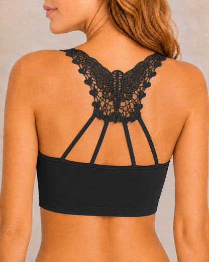 Seamless Front-closure Push-up Butterfly Back Bra