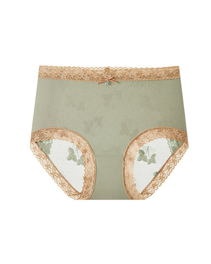 Seamless Breathable See-through Lace Cotton Panties