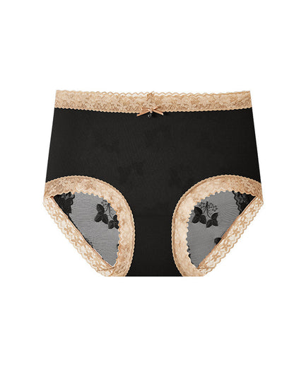Seamless Breathable See-through Lace Cotton Panties