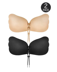 [2 Pack]Nude+Black