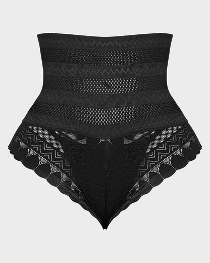 Floralshe®High Waist Lace Mesh Tummy Control Shaping Panty