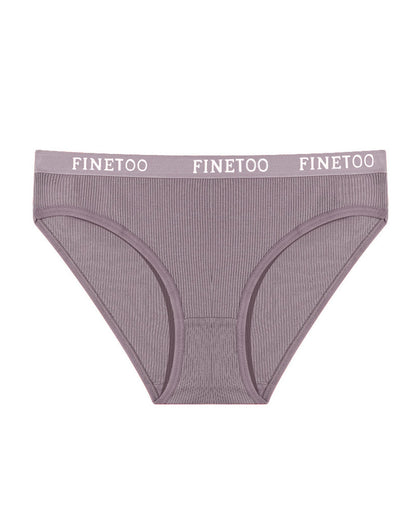 Mid-rise Ribbed Cotton Breathable Briefs
