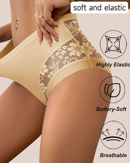 Mid-waisted Sexy Lace Seamless Breathable Comfortable Panties