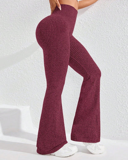 Women's Casual High-Waisted Comfortable Breathable Sports Yoga Tight Flare Pants