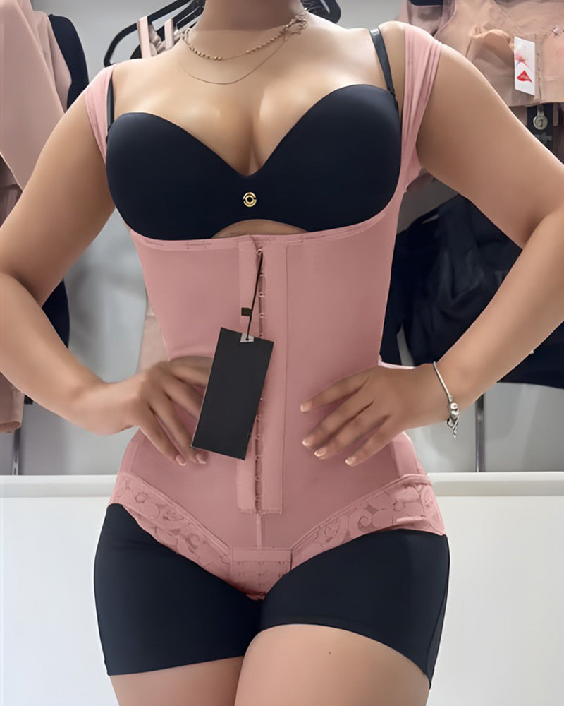 Women's Tummy-Controlling Buttocks-Lifting Lace Patchwork One-Piece Body Shaper
